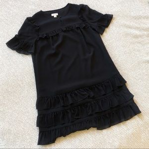 J Crew Flowy Ruffle Dress.